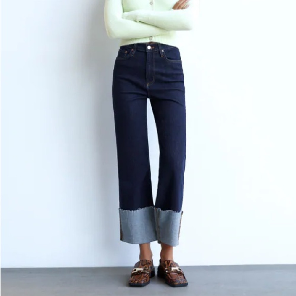 Zara Blue High Rise Jeans